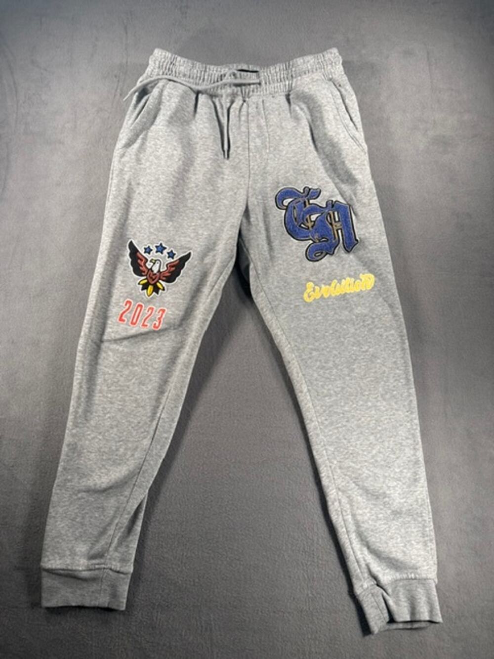 SWEATPANTS ( SIZE M ) EMBROIDERED PATCHES -2023 EAGLE